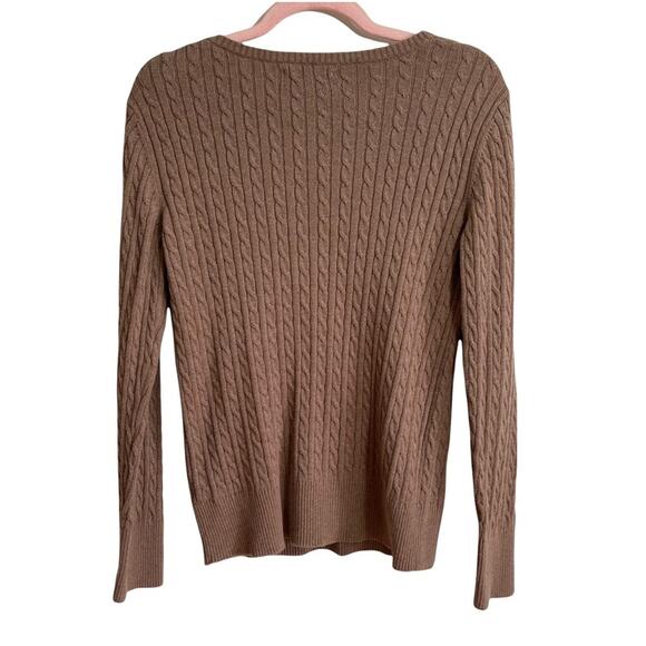 Sonoma Brown Cable Knit Pullover Sweater - Picture 2 of 5